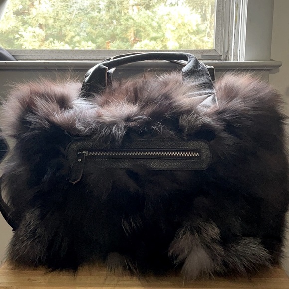 HUGE real fox fur satchel NWT - Picture 16 of 16